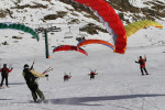 Para Sailing in the snow